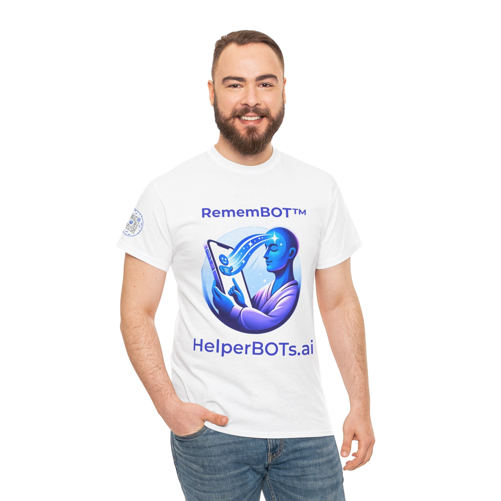 Unisex RememBOT™ Heavy Cotton Tee (Light Edition with Purple Print)