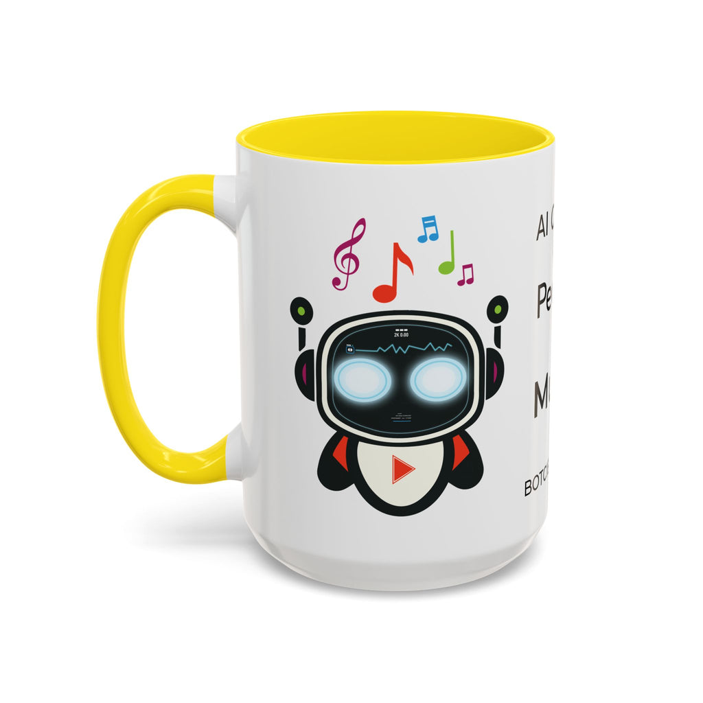 Music BOT Accent Coffee Mug (11, 15oz) (Light Edition with Black Print)
