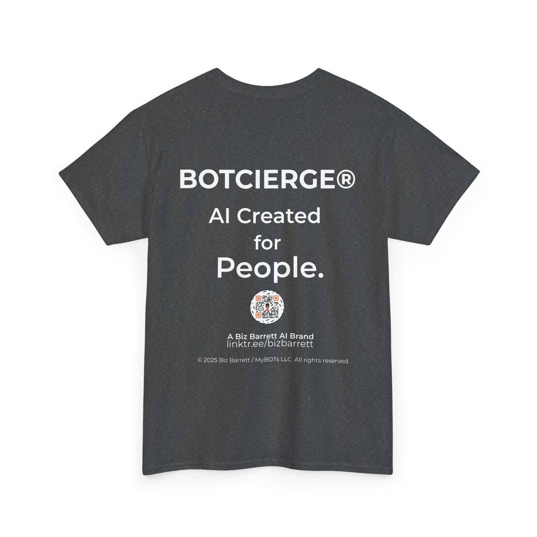 Unisex Security BOT Heavy Cotton Tee (Dark Edition white text)