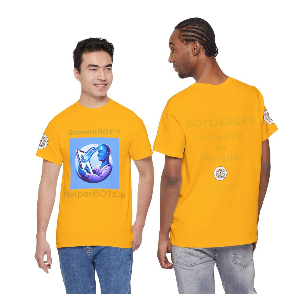 Unisex RememBOT™ Heavy Cotton Tee (Light Edition with Gold Lettering)