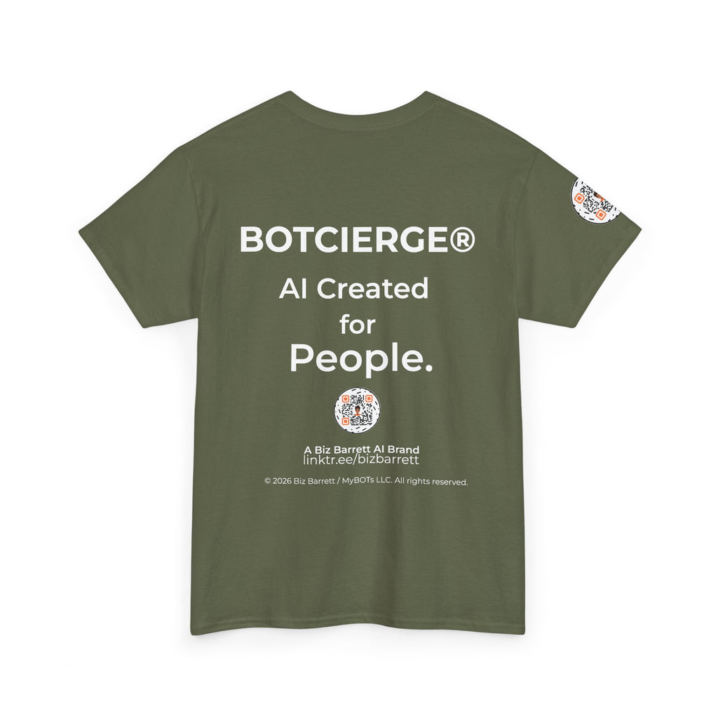 Unisex Security BOT Heavy Cotton Tee (Dark Edition with White Print)