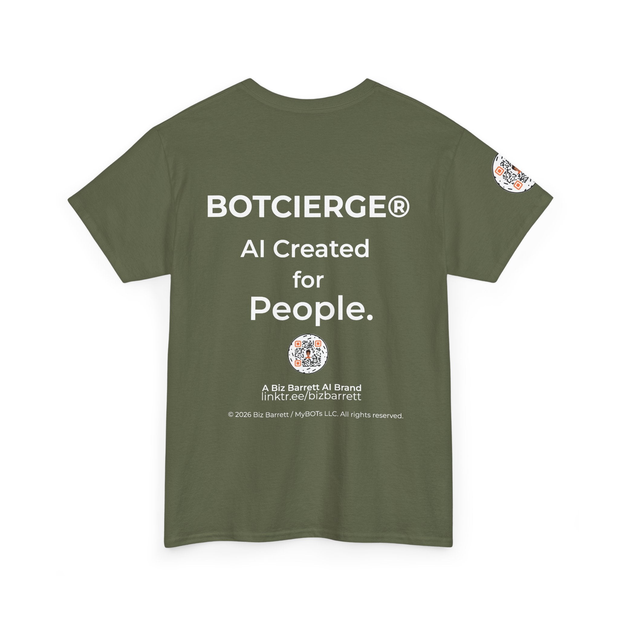 Unisex Security BOT Heavy Cotton Tee (Dark Edition with White Print)