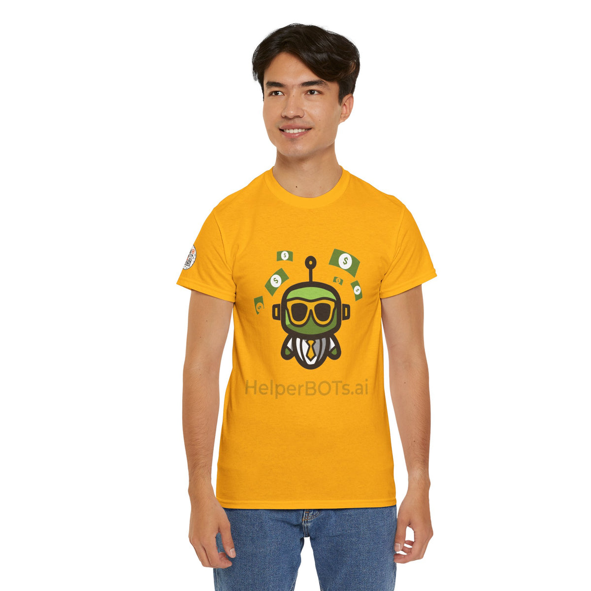 Unisex Financial BOT Heavy Cotton Tee (Dark Edition with Gold Print)