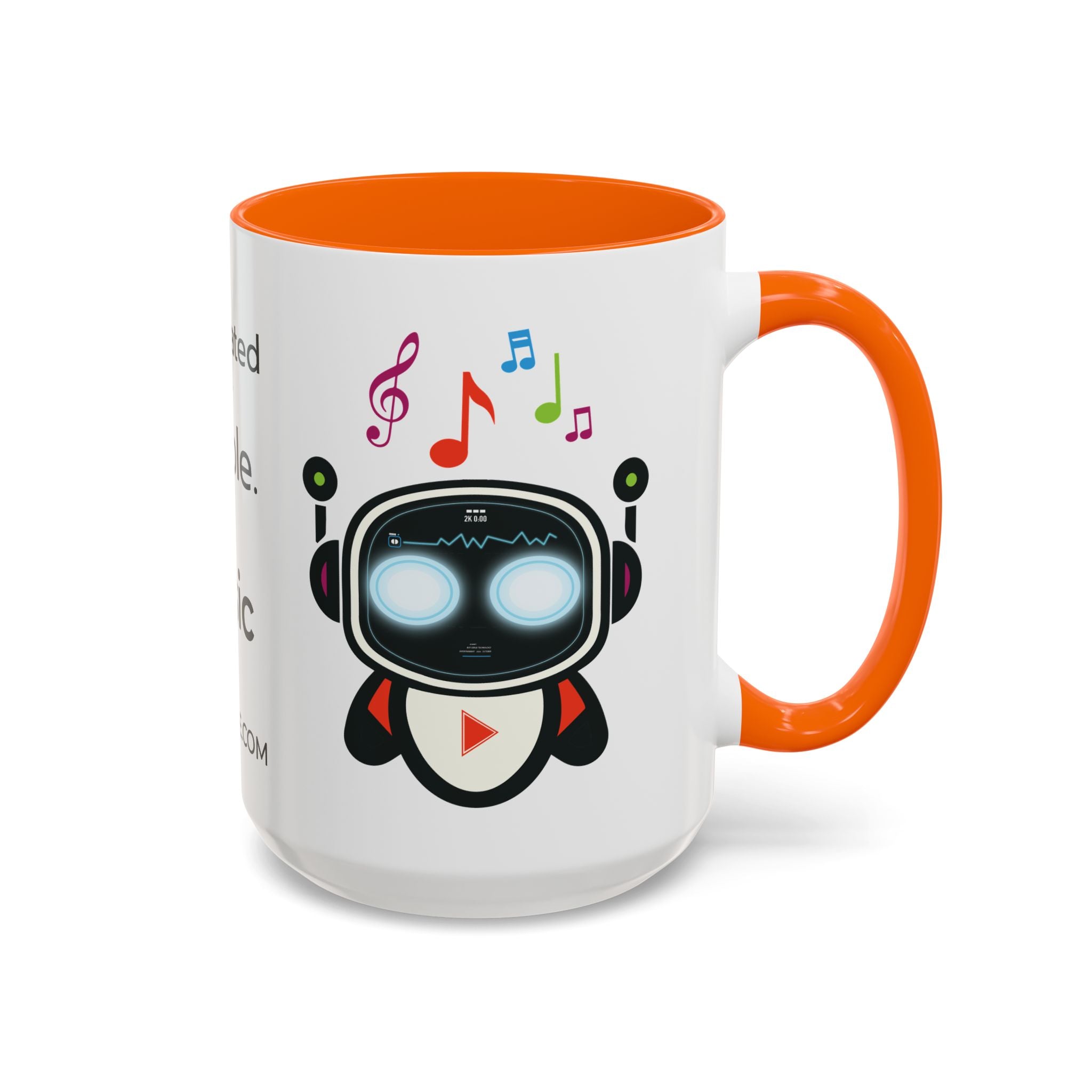 Music BOT Accent Coffee Mug (11, 15oz) (Light Edition with Black Print)