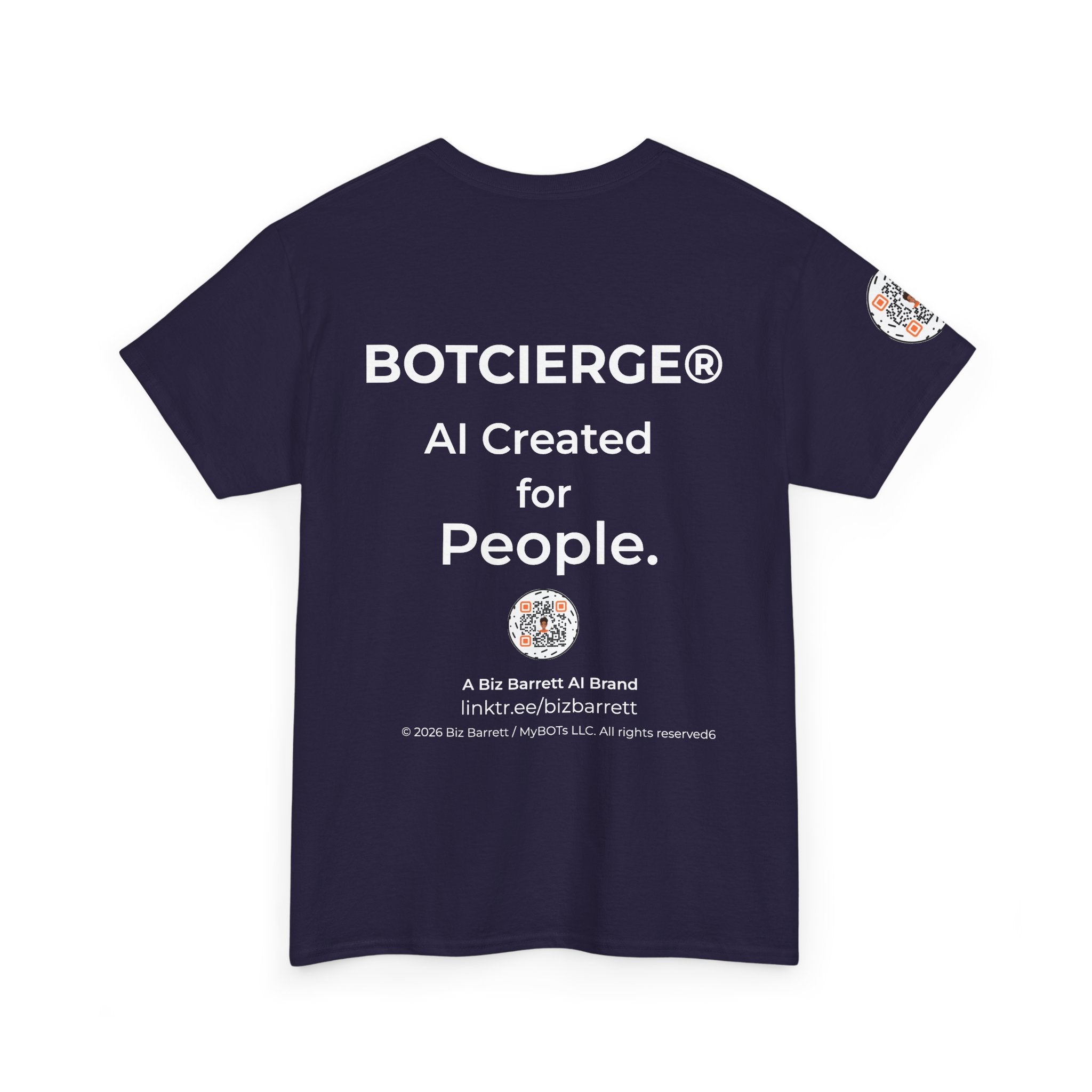 Unisex Healthcare BOT Heavy Cotton Tee (Dark Edition with White Print)