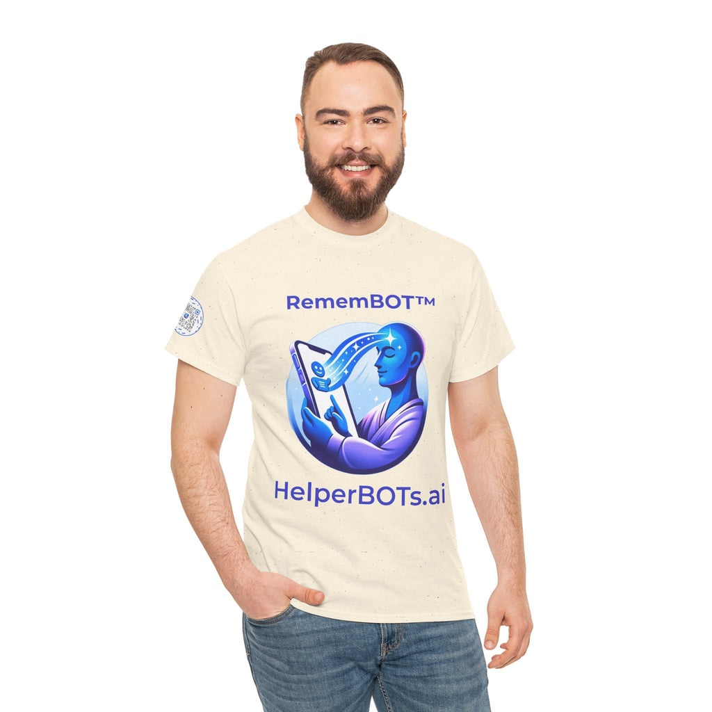 Unisex RememBOT™ Heavy Cotton Tee (Light Edition with Purple Print)