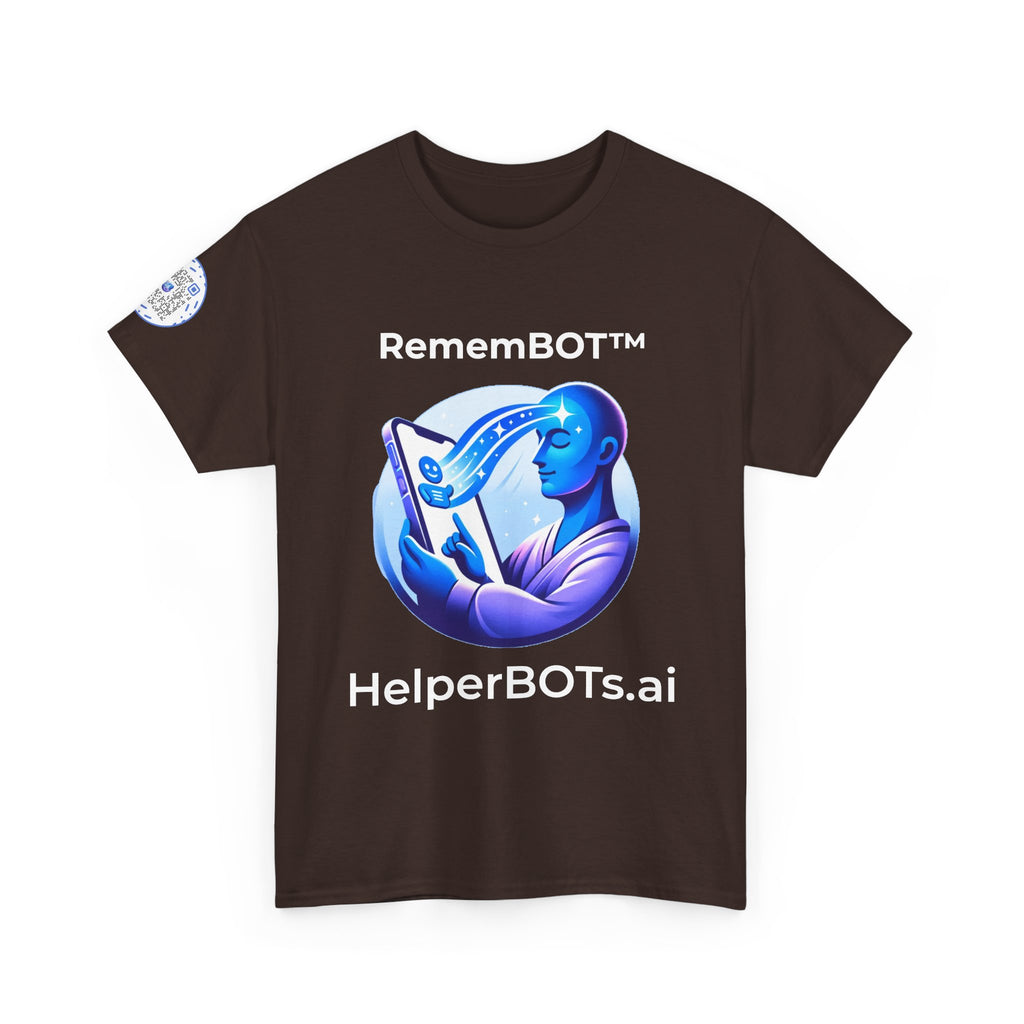 Unisex RememBOT™ Heavy Cotton Tee (Dark Edition with White Print)