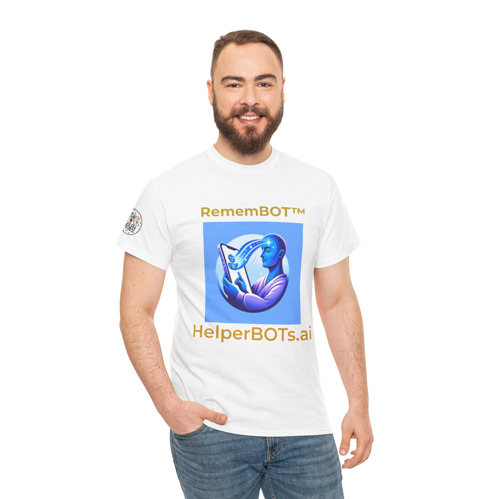 Unisex RememBOT™ Heavy Cotton Tee (Light Edition with Gold Lettering)