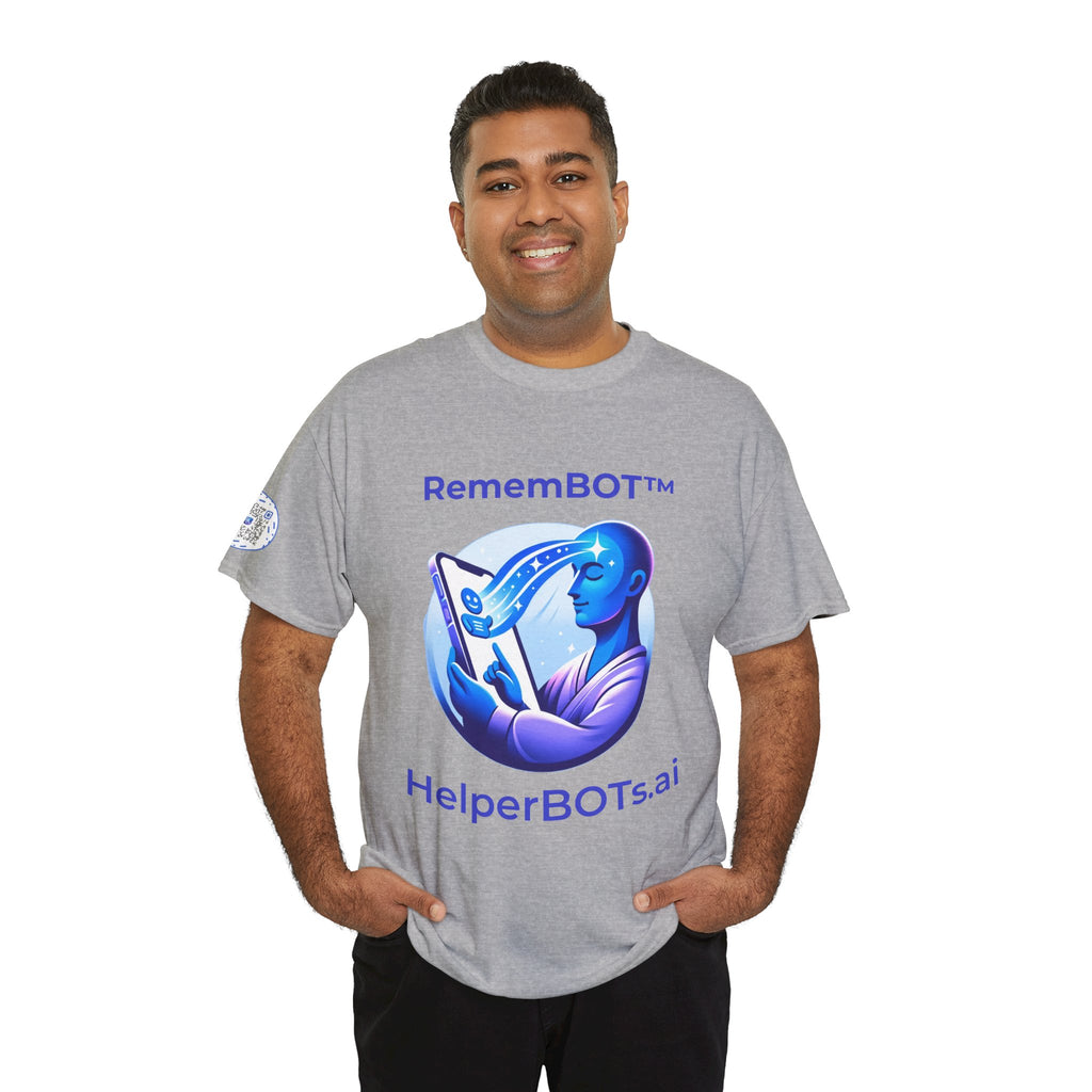 Unisex RememBOT™ Heavy Cotton Tee (Light Edition with Purple Print)