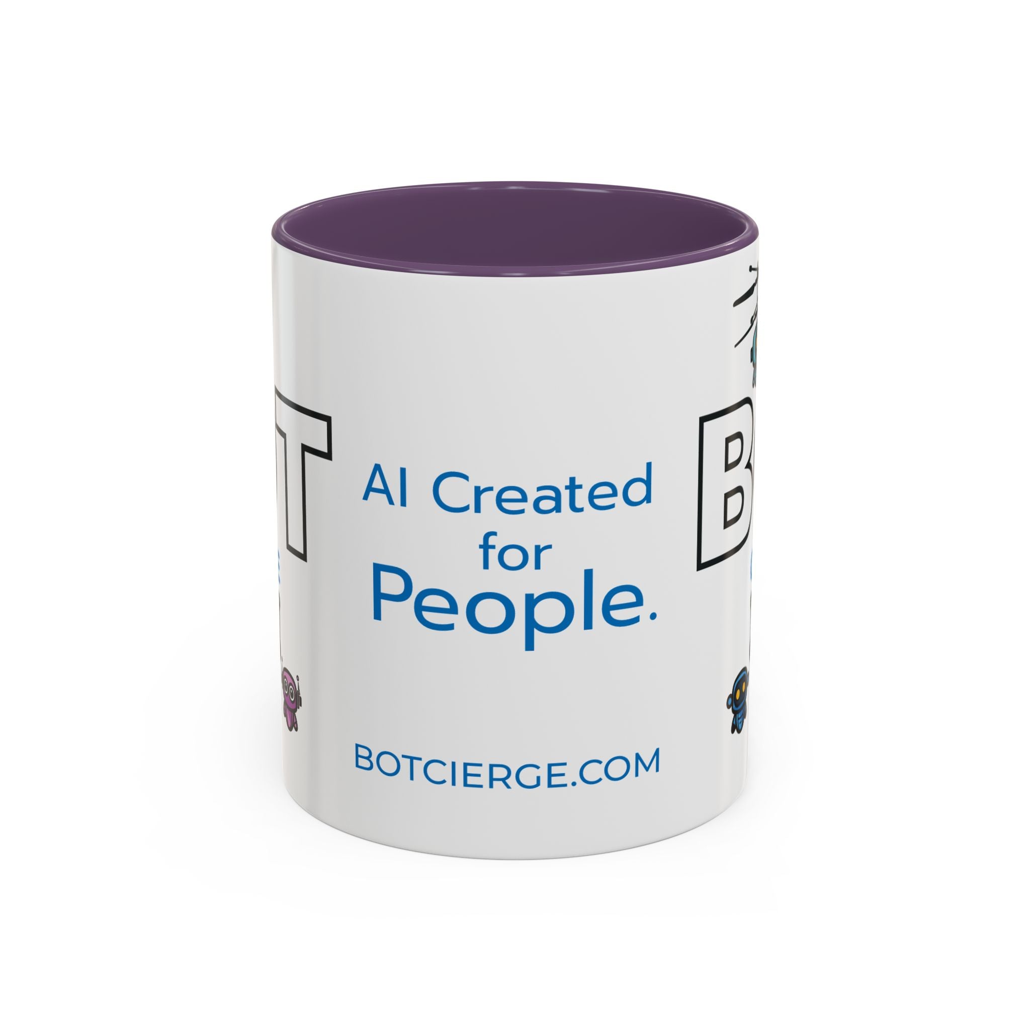 Logo Accent Coffee Mug (11, 15oz) (Dark Edition with Light Blue Print)