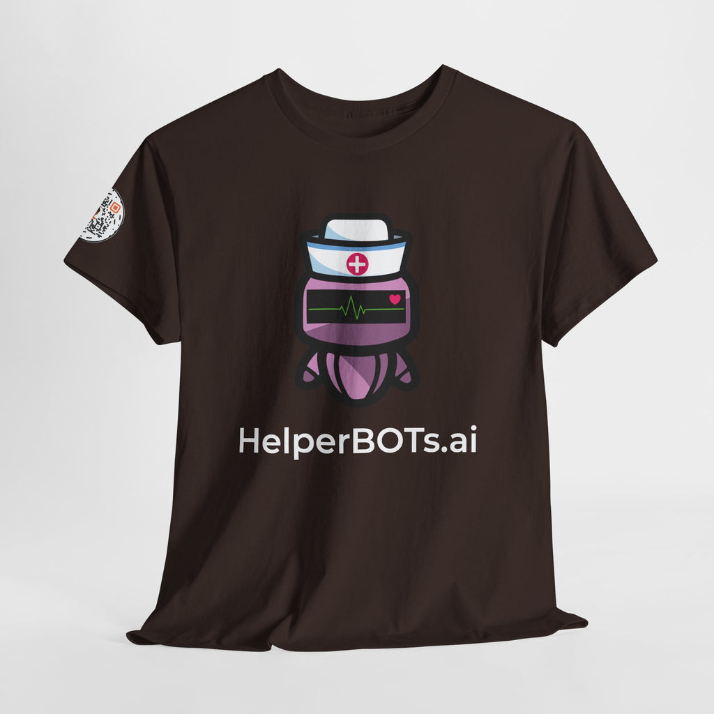Unisex Healthcare BOT Heavy Cotton Tee (Dark Edition with White Print)