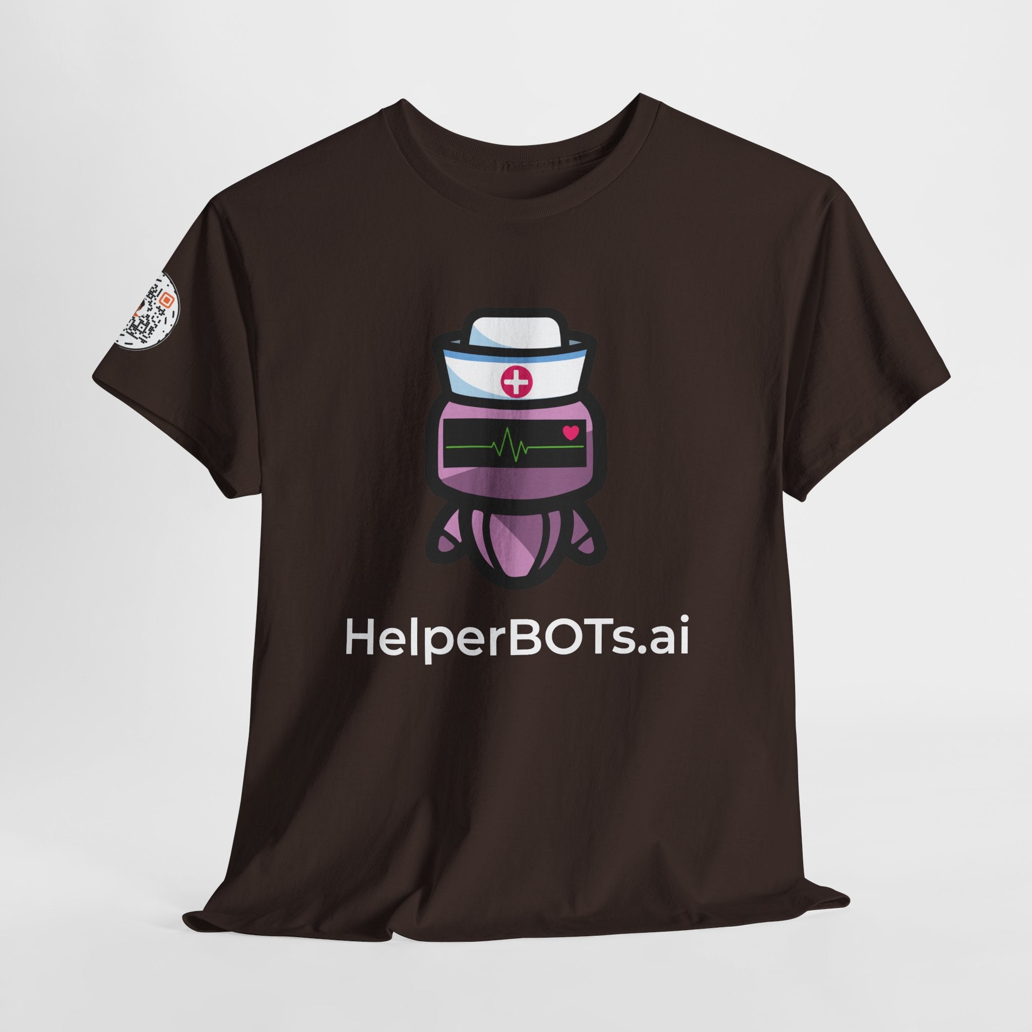 Unisex Healthcare BOT Heavy Cotton Tee (Dark Edition with White Print)