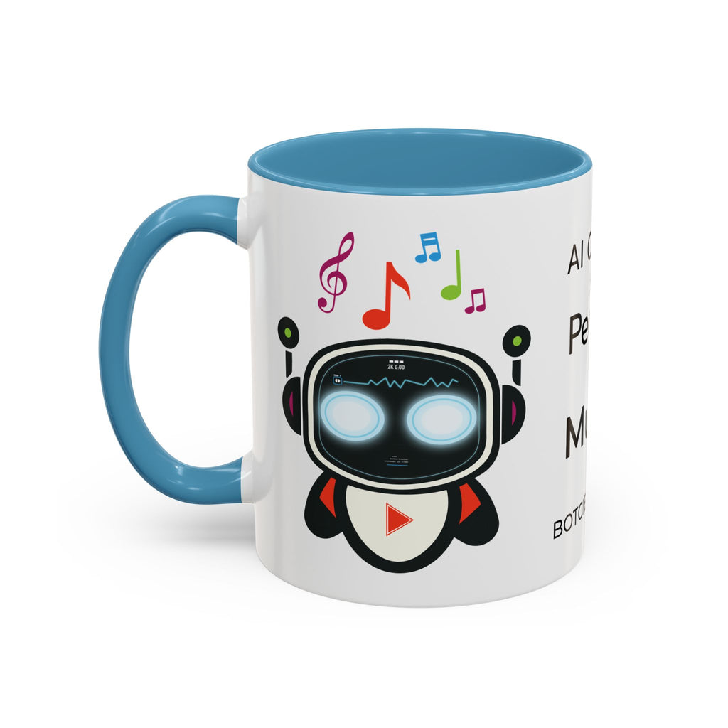 Music BOT Accent Coffee Mug (11, 15oz) (Light Edition with Black Print)