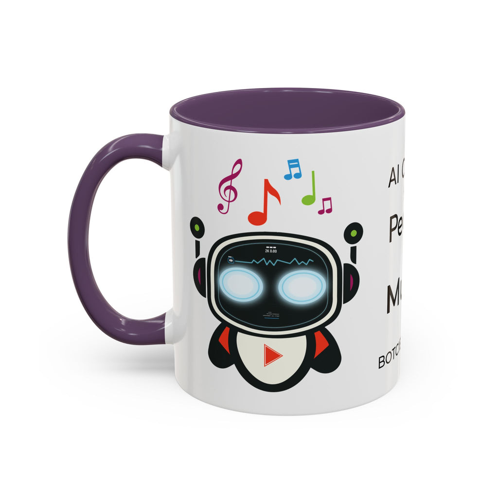 Music BOT Accent Coffee Mug (11, 15oz) (Light Edition with Black Print)