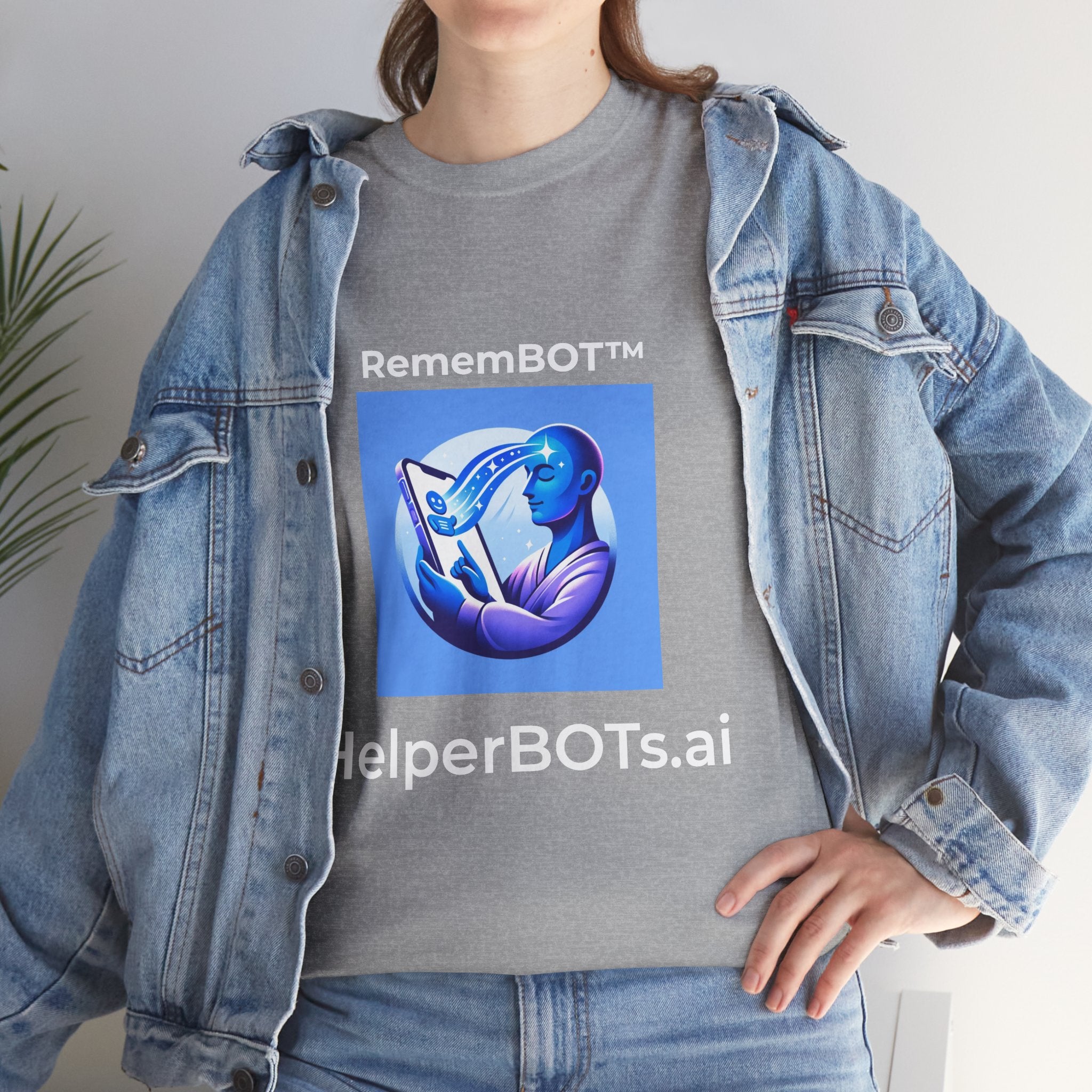 Unisex RememBOT™ Heavy Cotton Tee (Light Edition with White Lettering)