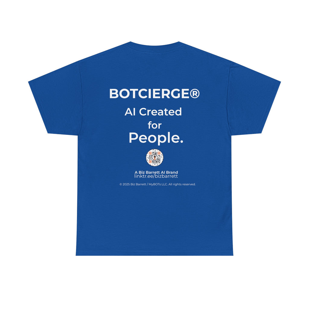 Unisex Security BOT Heavy Cotton Tee (Dark Edition white text)