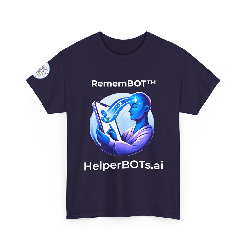 Unisex RememBOT™ Heavy Cotton Tee (Dark Edition with White Print)