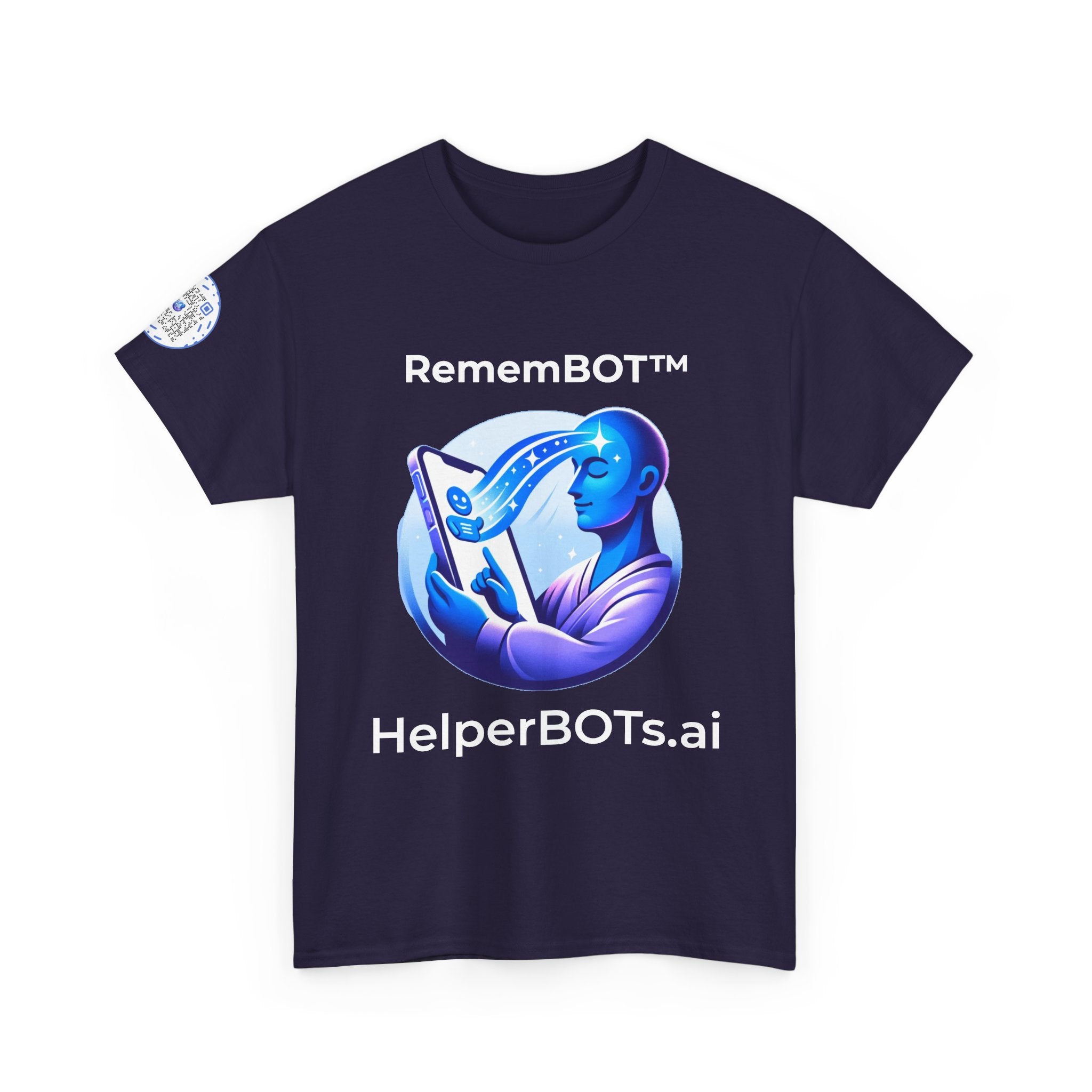Unisex RememBOT™ Heavy Cotton Tee (Dark Edition with White Print)