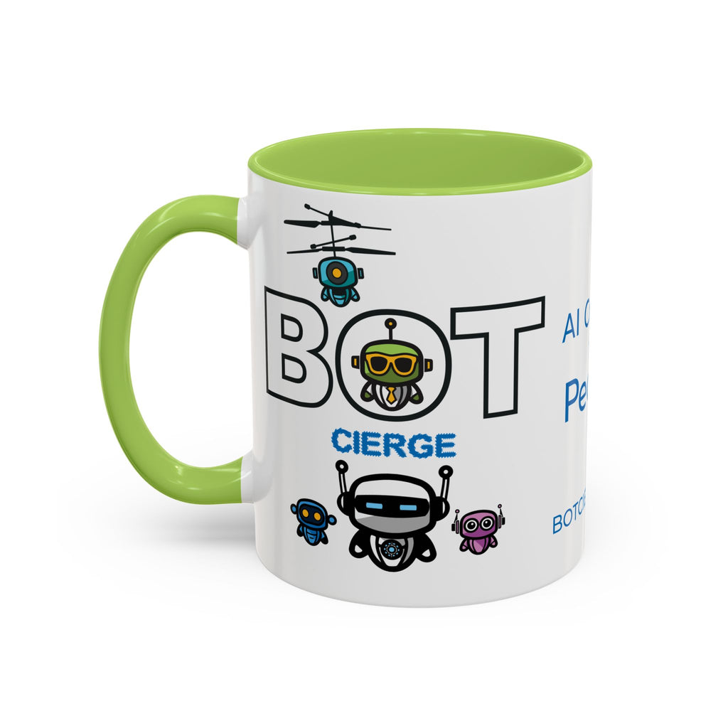 Logo Accent Coffee Mug (11, 15oz) (Dark Edition with Light Blue Print)