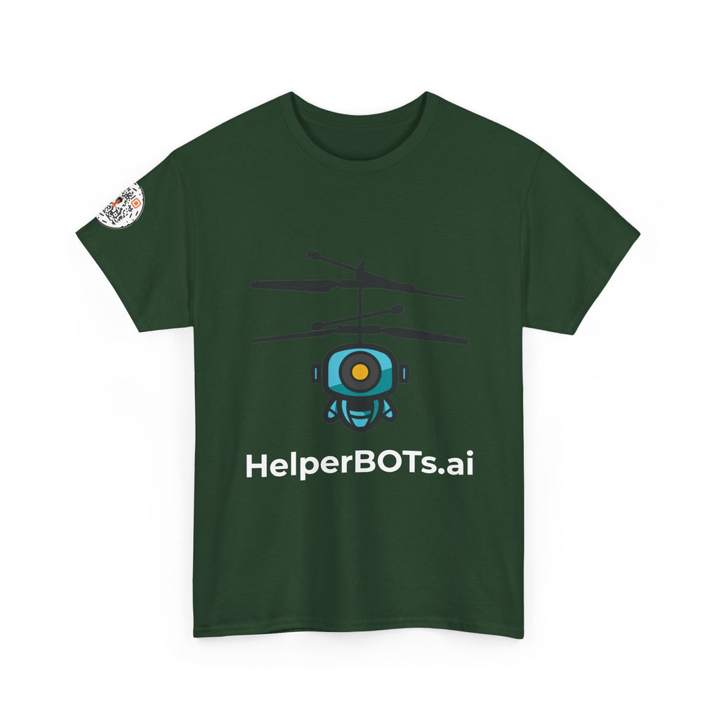 Unisex Security BOT Heavy Cotton Tee (Dark Edition with White Print)