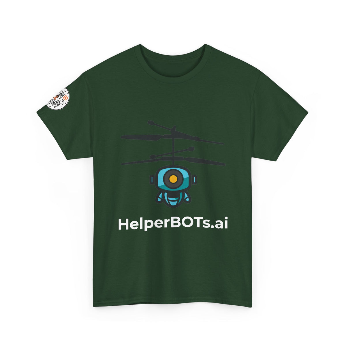 Unisex Security BOT Heavy Cotton Tee (Dark Edition with White Print)