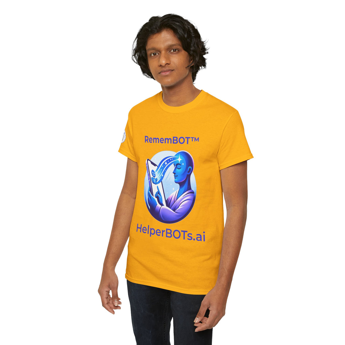 Unisex RememBOT™ Heavy Cotton Tee (Light Edition with Purple Print)