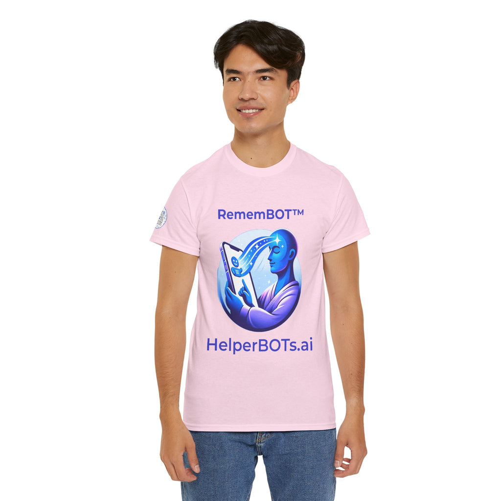Unisex RememBOT™ Heavy Cotton Tee (Light Edition with Purple Print)