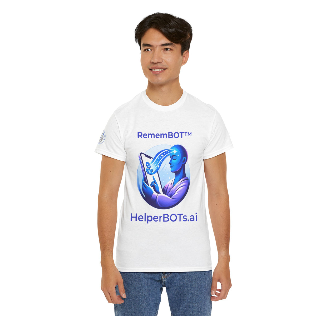 Unisex RememBOT™ Heavy Cotton Tee (Light Edition with Purple Print)