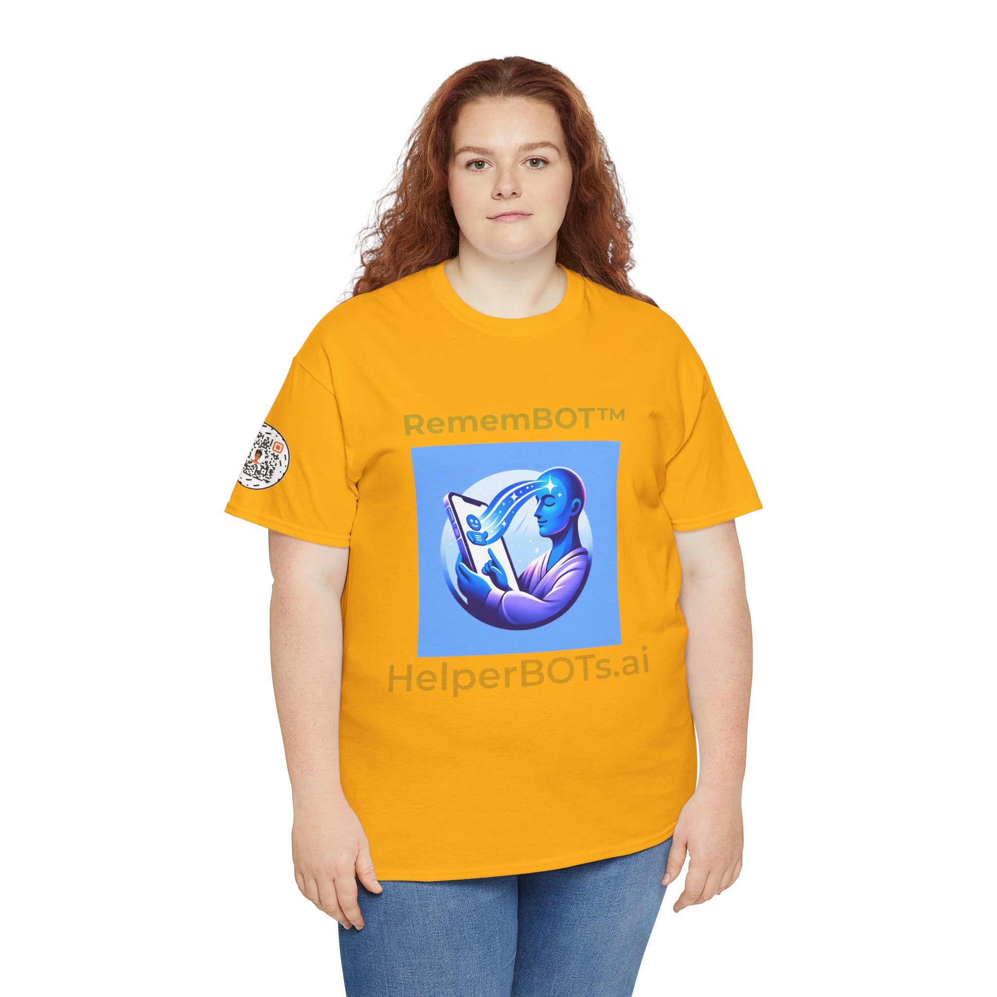 Unisex RememBOT™ Heavy Cotton Tee (Light Edition with Gold Lettering)