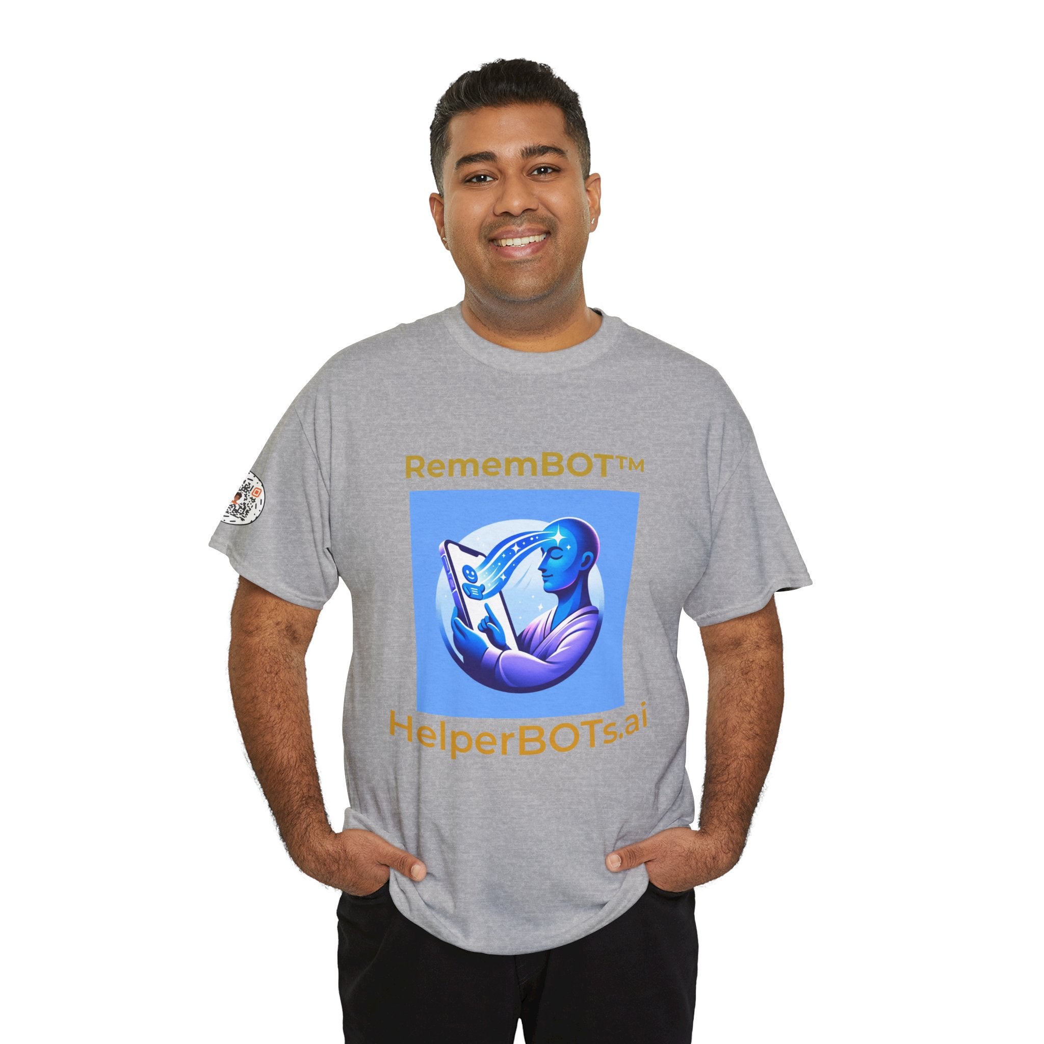 Unisex RememBOT™ Heavy Cotton Tee (Light Edition with Gold Lettering)