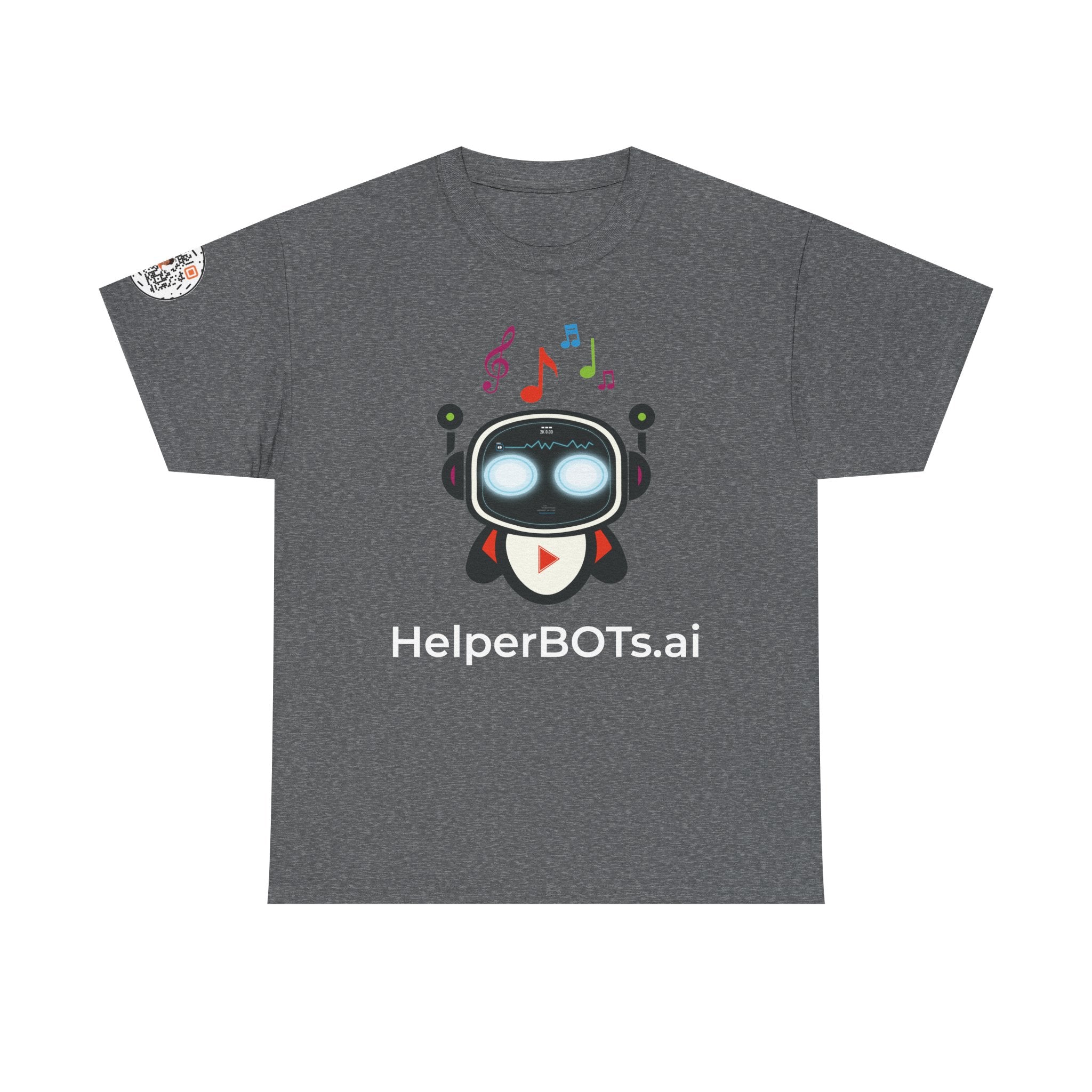 Unisex Music BOT Heavy Cotton Tee (Dark Edition with White Print)