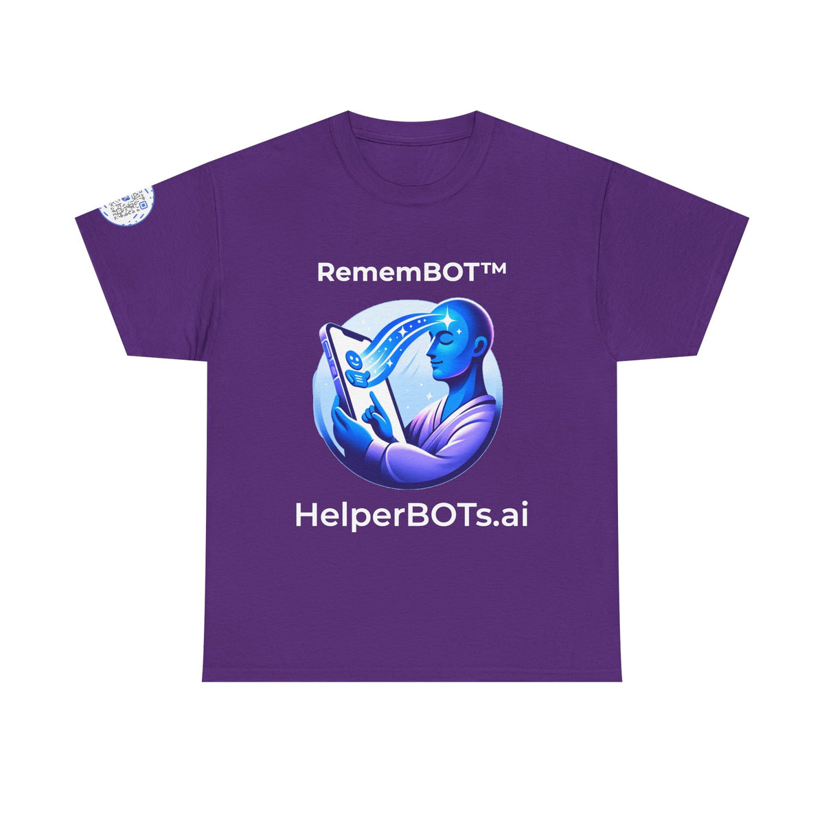 Unisex RememBOT™ Heavy Cotton Tee (Dark Edition with White Print)