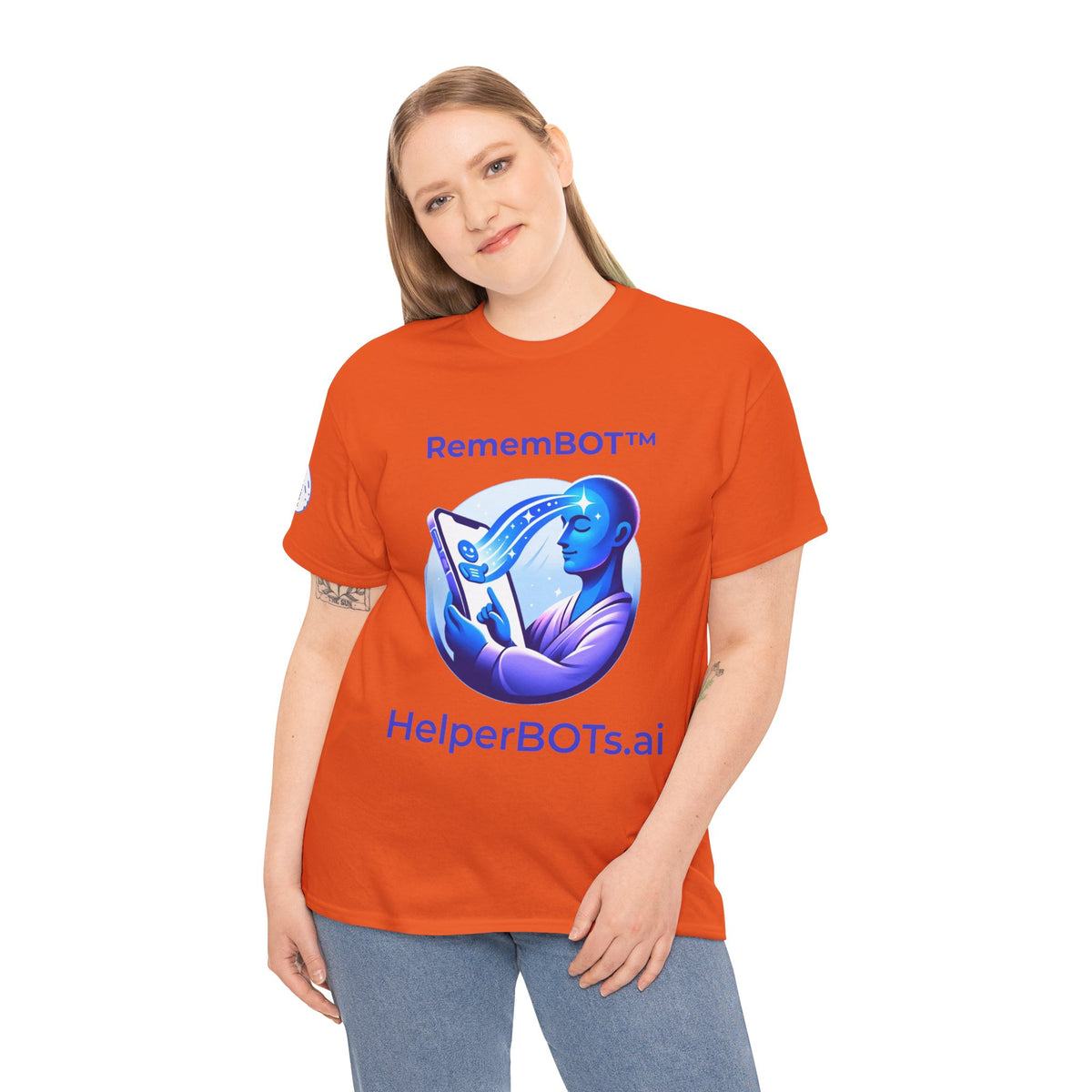 Unisex RememBOT™ Heavy Cotton Tee (Light Edition with Purple Print)