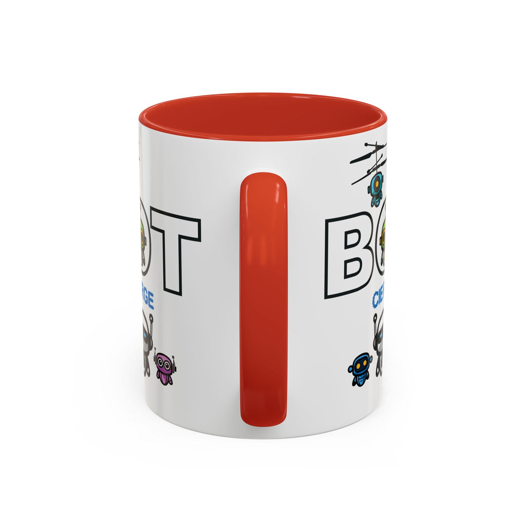 Logo Accent Coffee Mug (11, 15oz) (Dark Edition with Light Blue Print)