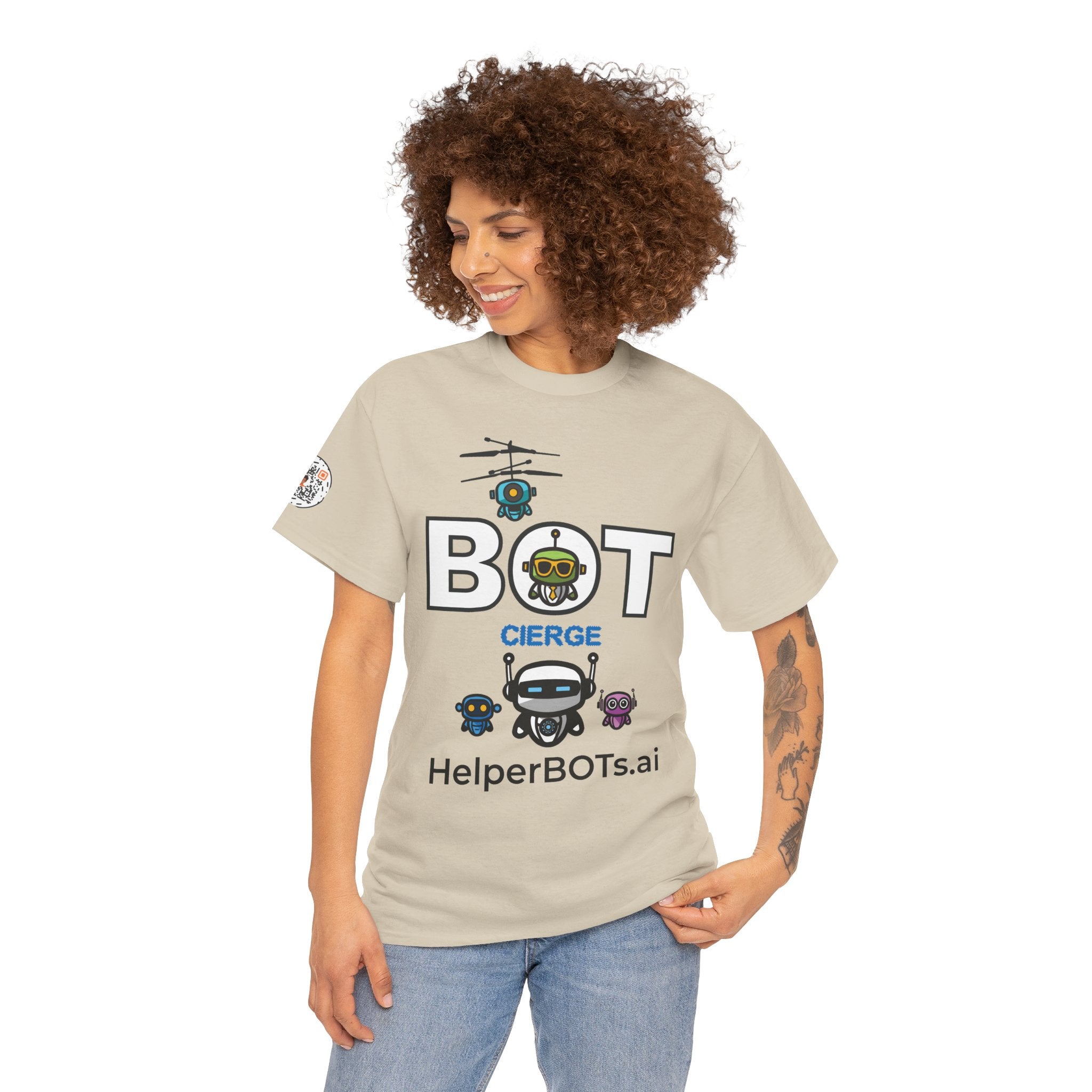 Unisex Logo Heavy Cotton Tee (Light Edition with Black Print)