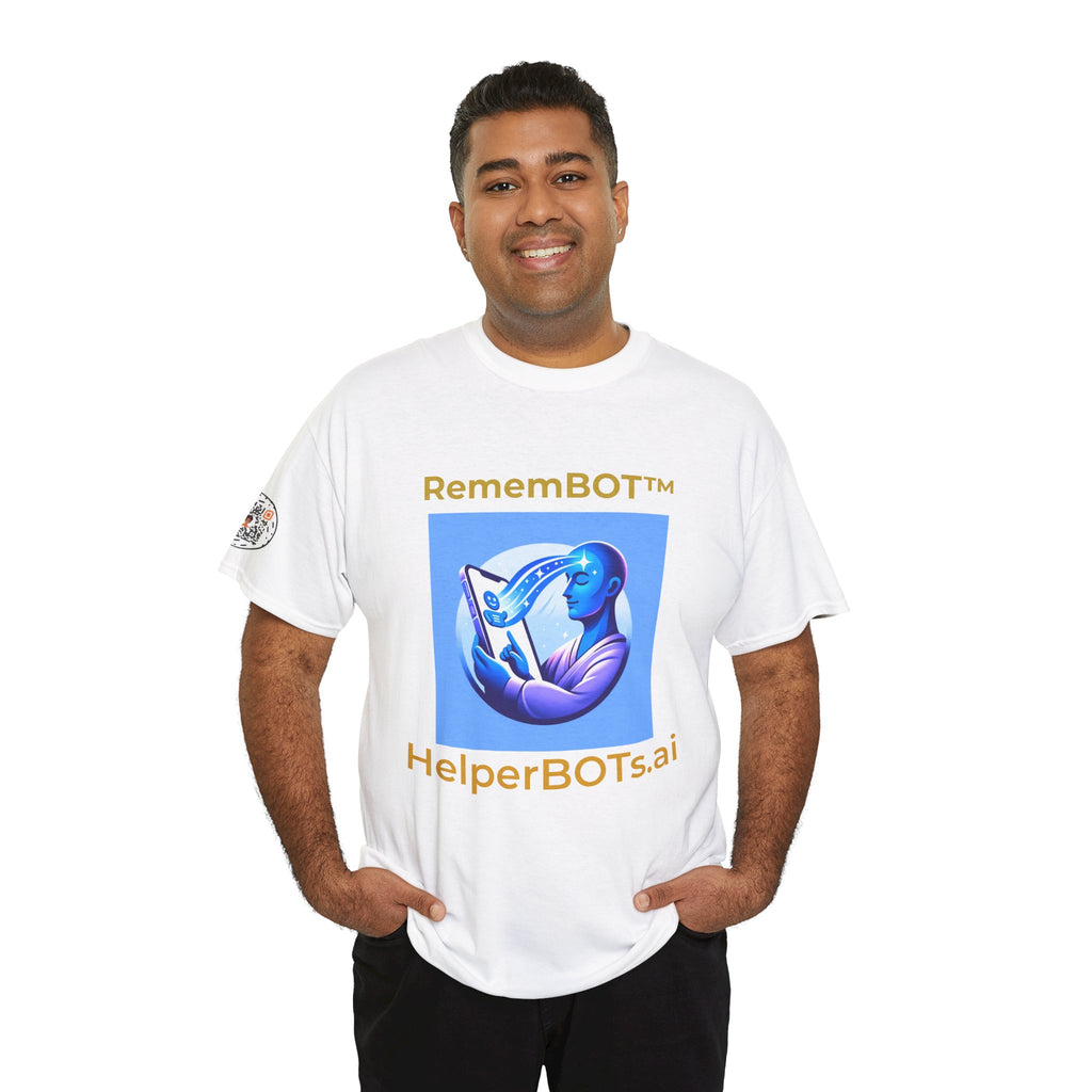Unisex RememBOT™ Heavy Cotton Tee (Light Edition with Gold Lettering)