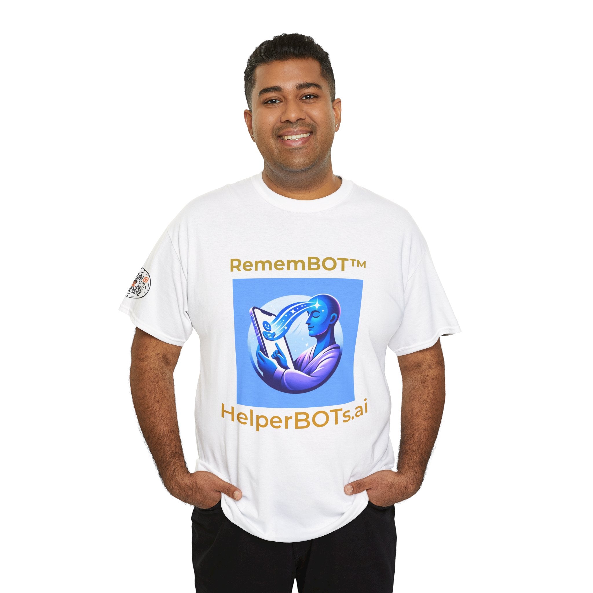 Unisex RememBOT™ Heavy Cotton Tee (Light Edition with Gold Lettering)