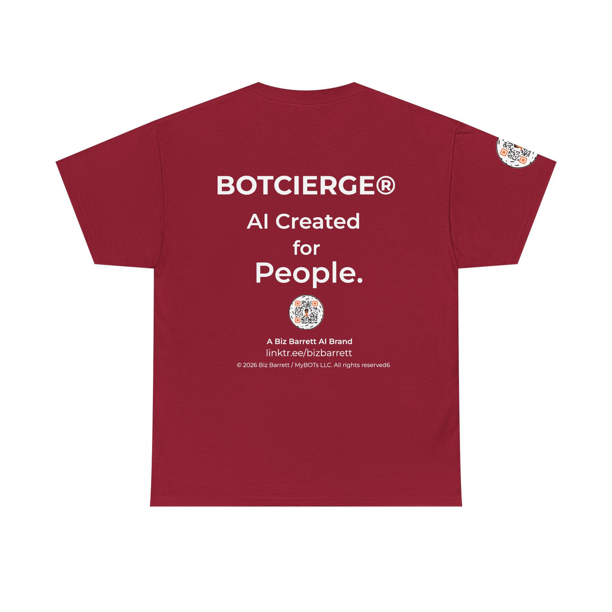 Unisex Healthcare BOT Heavy Cotton Tee (Dark Edition with White Print)