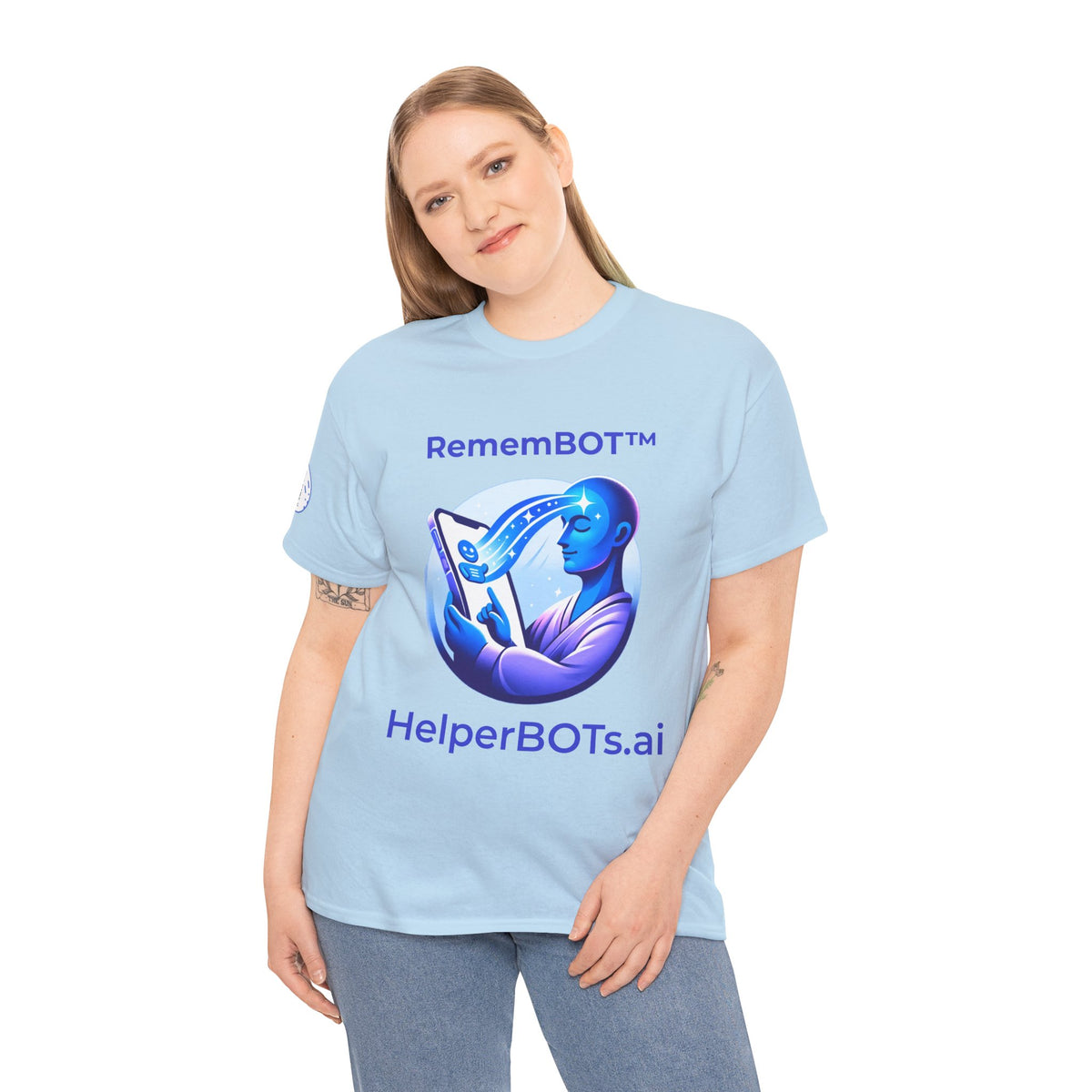 Unisex RememBOT™ Heavy Cotton Tee (Light Edition with Purple Print)