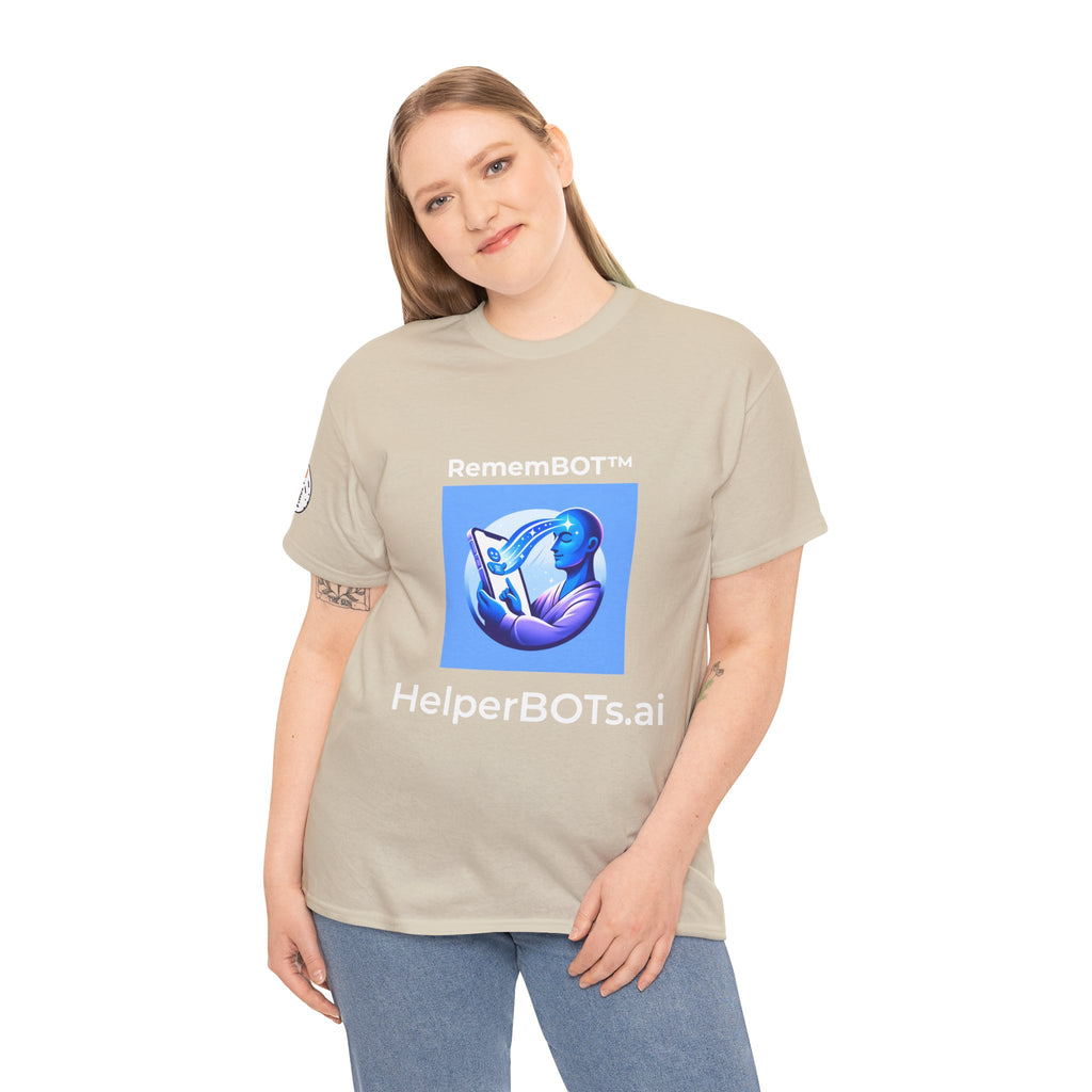 Unisex RememBOT™ Heavy Cotton Tee (Light Edition with White Lettering)