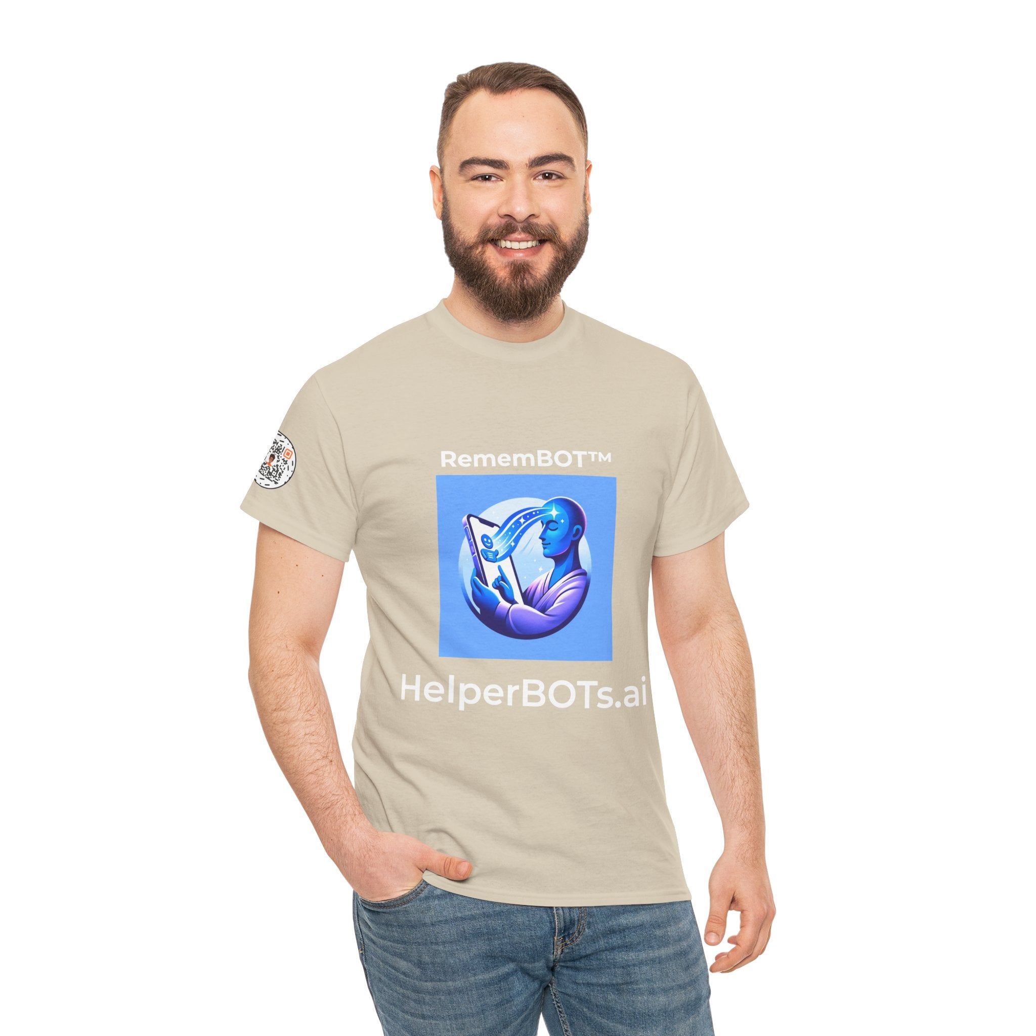 Unisex RememBOT™ Heavy Cotton Tee (Light Edition with White Lettering)