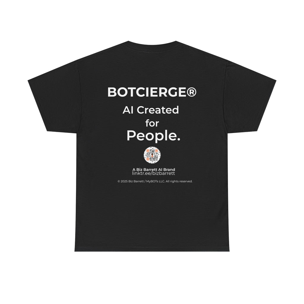 Unisex Security BOT Heavy Cotton Tee (Dark Edition white text)