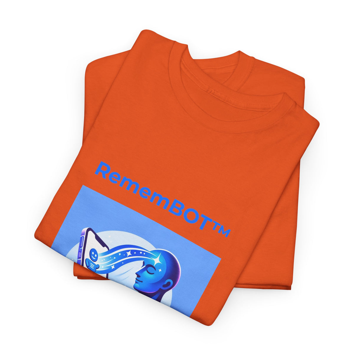 Unisex RememBOT™ in Square Heavy Cotton Tee (Light Edition with Blue Print)