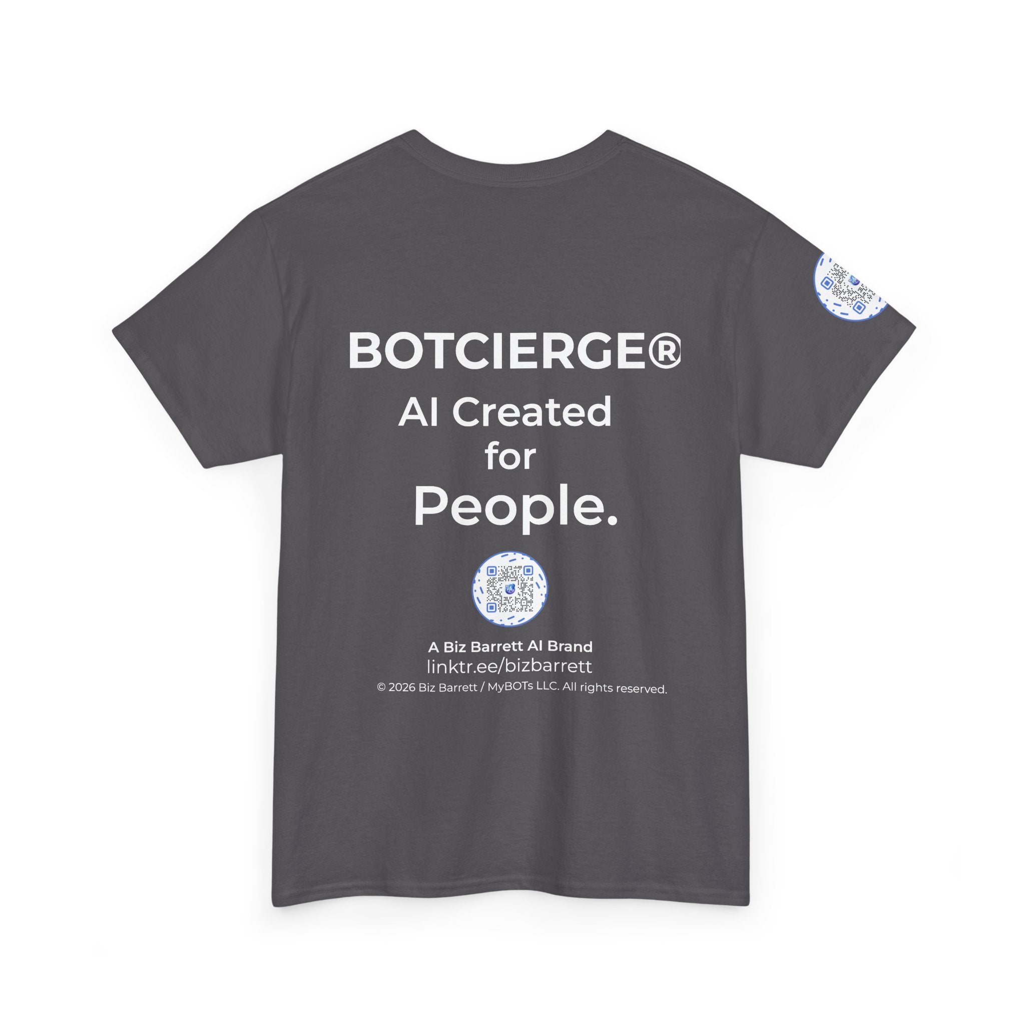 Unisex RememBOT™ Heavy Cotton Tee (Dark Edition with White Print)
