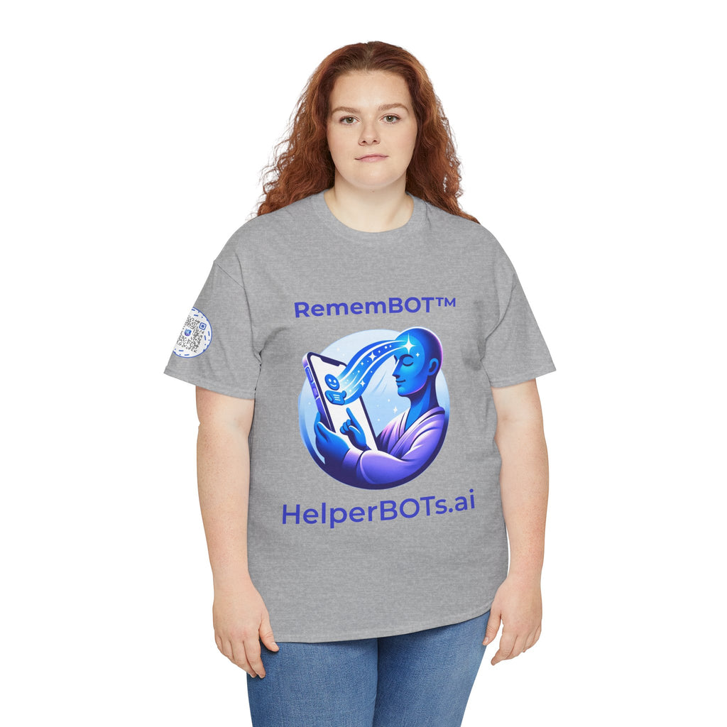 Unisex RememBOT™ Heavy Cotton Tee (Light Edition with Purple Print)