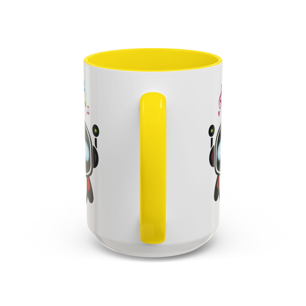 Music BOT Accent Coffee Mug (11, 15oz) (Light Edition with Black Print)