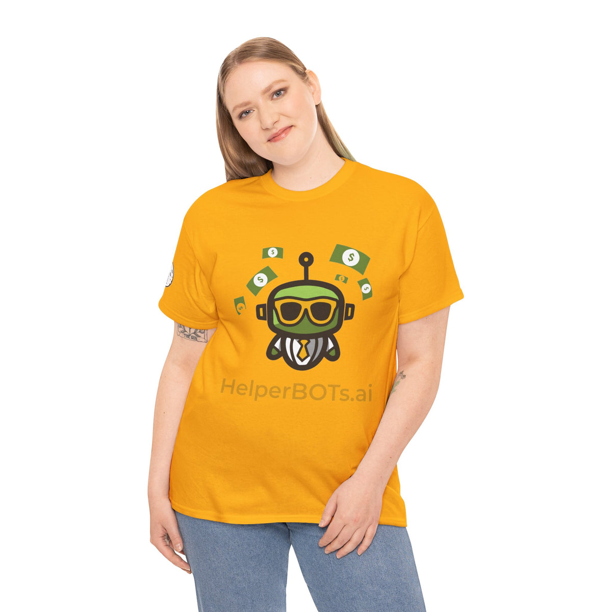 Unisex Financial BOT Heavy Cotton Tee (Dark Edition with Gold Print)