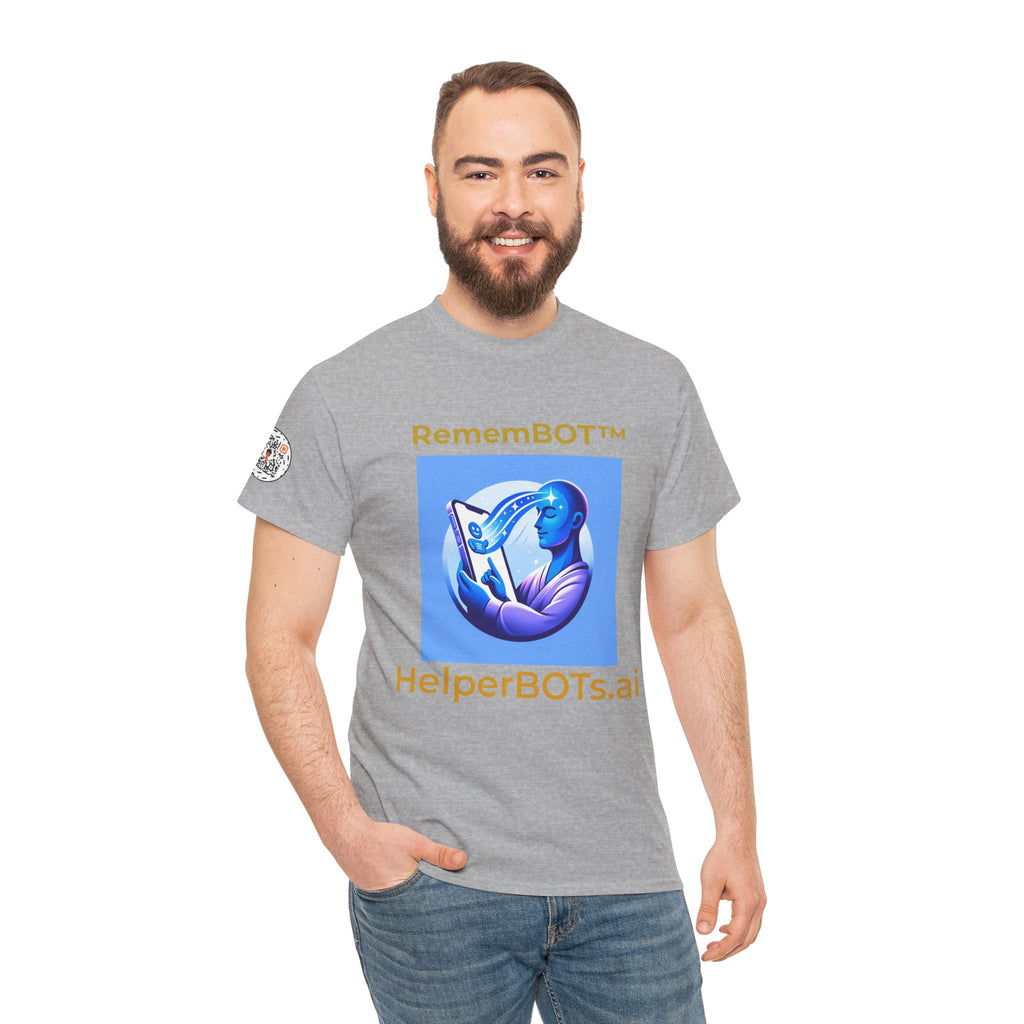 Unisex RememBOT™ Heavy Cotton Tee (Light Edition with Gold Lettering)