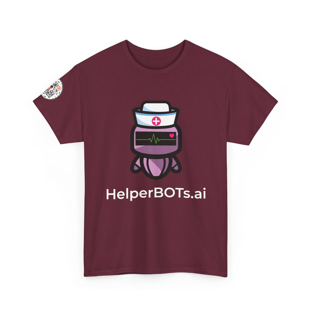 Unisex Healthcare BOT Heavy Cotton Tee (Dark Edition with White Print)