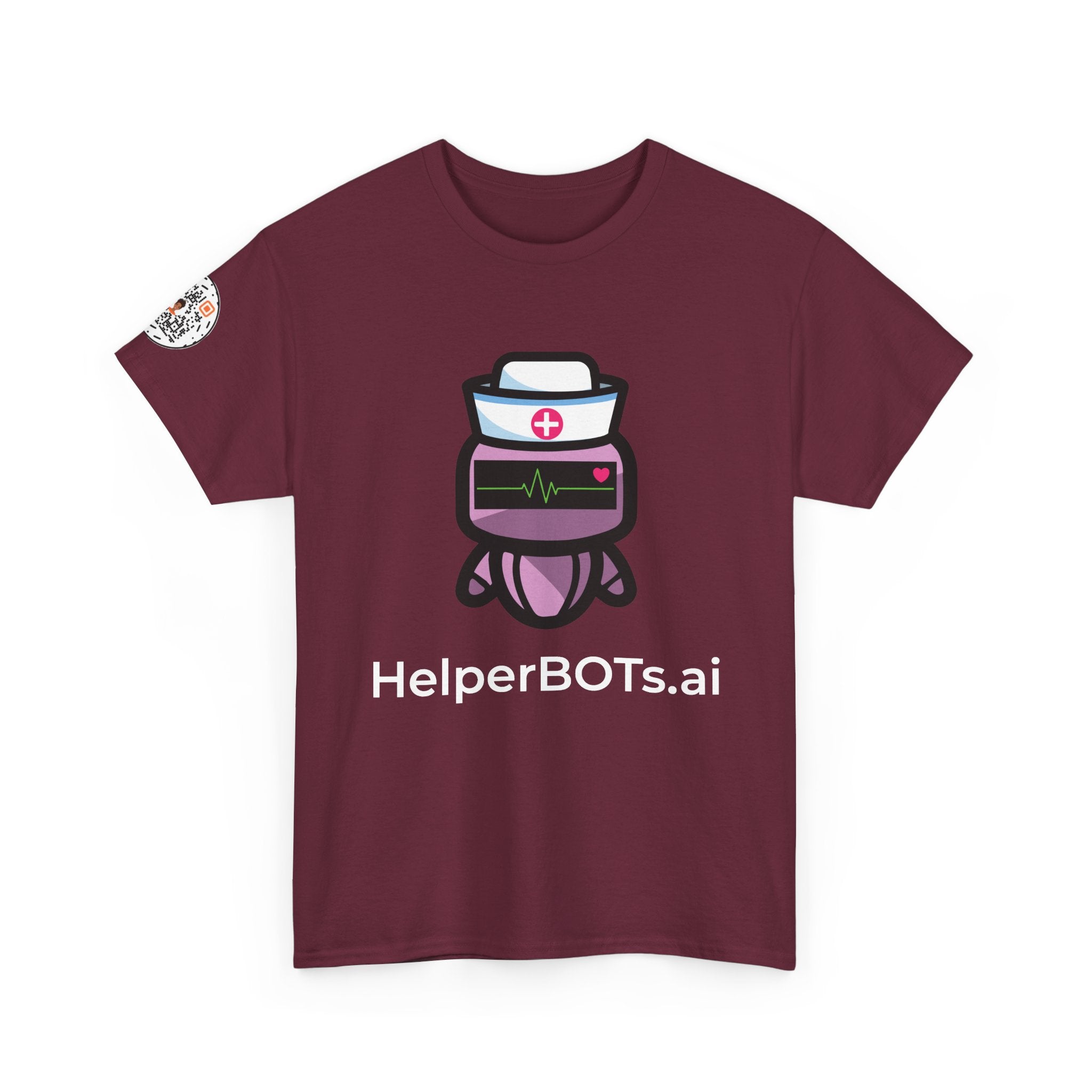 Unisex Healthcare BOT Heavy Cotton Tee (Dark Edition with White Print)
